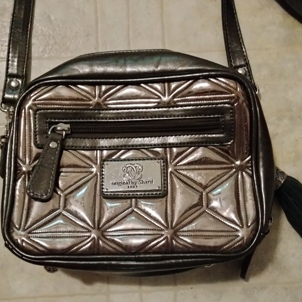 Sharif metallic crossbody bag